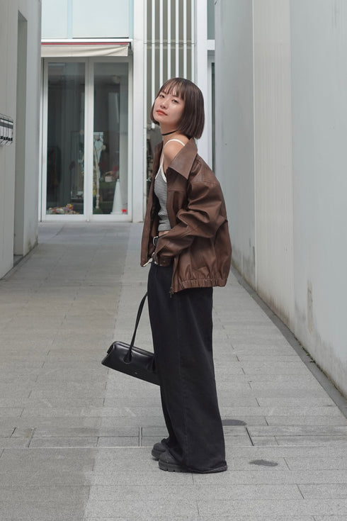 Vintageレザーブルゾン